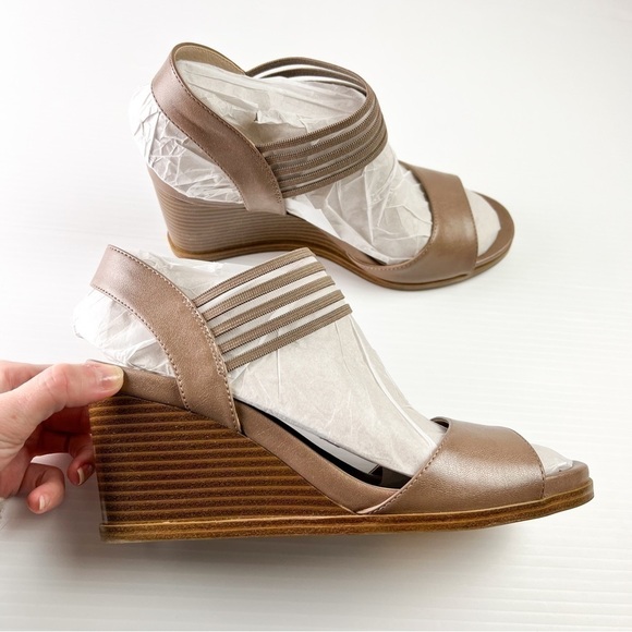 LifeStride Blaze Women's size 9.5 Beige Slingback Wedge Sandals - Picture 9 of 12